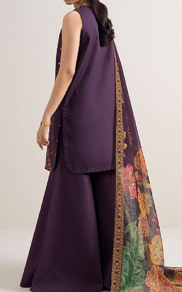 Sapphire Plum Cotton Suit | Pakistani Lawn Dress in USA- Image 2
