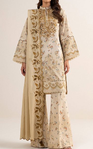Sapphire Beige Cotton Suit | Pakistani Lawn Dress in USA- Image 1