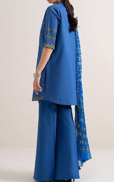Sapphire Blue Cotton Suit | Pakistani Lawn Dress in USA- Image 2