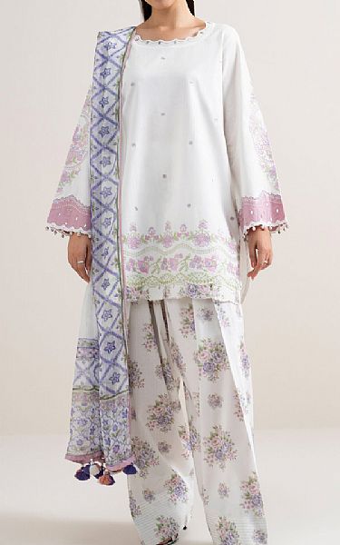 Sapphire White Cotton Suit | Pakistani Lawn Dress in USA- Image 1