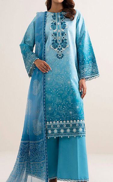 Sapphire Celestial Blue Lawn Suit | Pakistani Lawn Dress in USA- Image 1