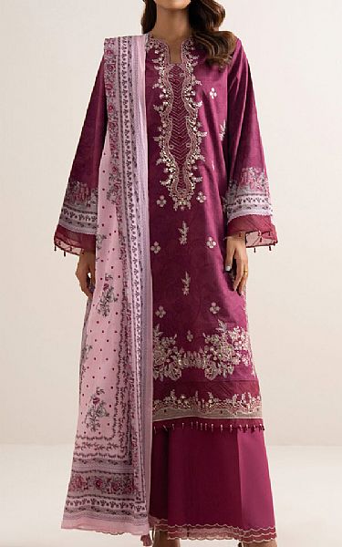Sapphire Raspberry Rose Lawn Suit | Pakistani Lawn Dress in USA- Image 1