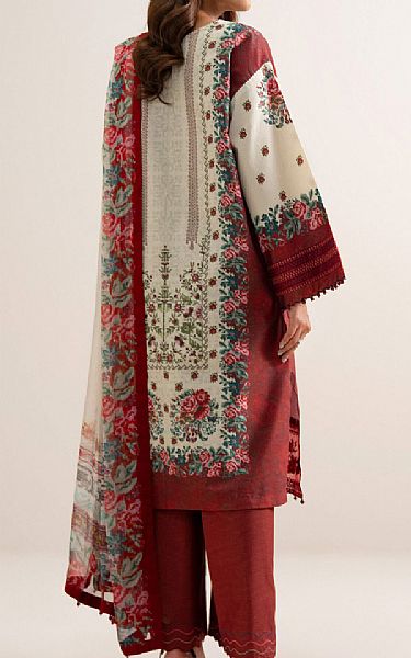 Sapphire Off White/Maroon Cotton Suit | Pakistani Lawn Dress in USA- Image 2