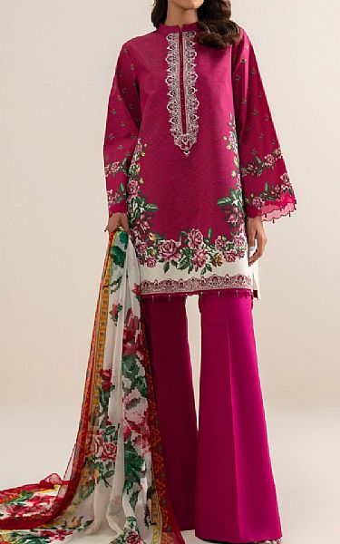 Sapphire Magenta Cotton Suit | Pakistani Lawn Dress in USA- Image 1