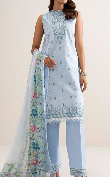 Sapphire Light Blue Cotton Suit | Pakistani Lawn Dress in USA- Image 1