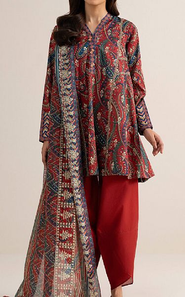 Sapphire Cornell Red Lawn Suit | Pakistani Lawn Dress in USA- Image 1