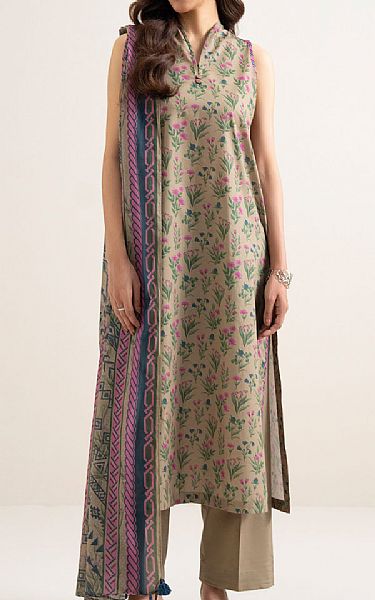 Sapphire Tan Cotton Suit | Pakistani Lawn Dress in USA- Image 1