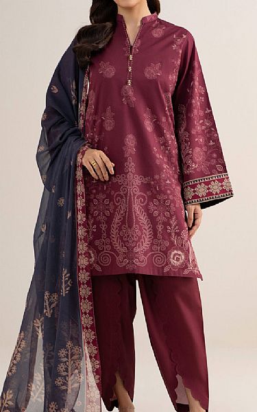 Sapphire Dark Rose Lawn Suit | Pakistani Lawn Dress in USA- Image 1