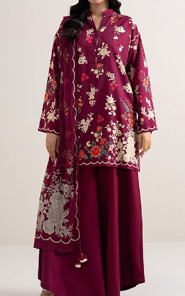 Sapphire Raspberry Rose Lawn Suit | Pakistani Lawn Dress in USA- Image 1