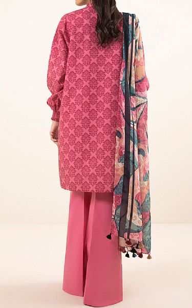 Sapphire Pink Cambric Suit (2 pcs) | Pakistani Winter Dresses- Image 2
