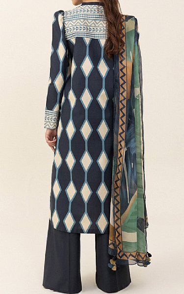 Sapphire Prussian Blue Cambric Suit (2 pcs) | Pakistani Winter Dresses- Image 2