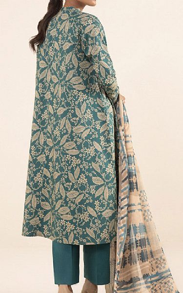 Sapphire Turquoise/Beige Suit (2 pcs) | Pakistani Winter Dresses- Image 2