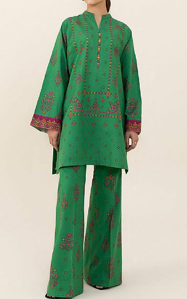 Sapphire Forest Green Cambric Suit (2 pcs) | Pakistani Winter Dresses- Image 1