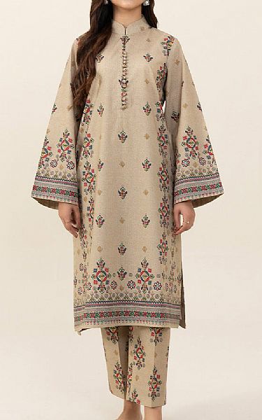 Sapphire Beige Cambric Suit (2 pcs) | Pakistani Winter Dresses- Image 1
