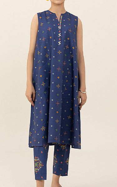 Sapphire Navy Blue Cambric Suit (2 pcs) | Pakistani Winter Dresses- Image 1