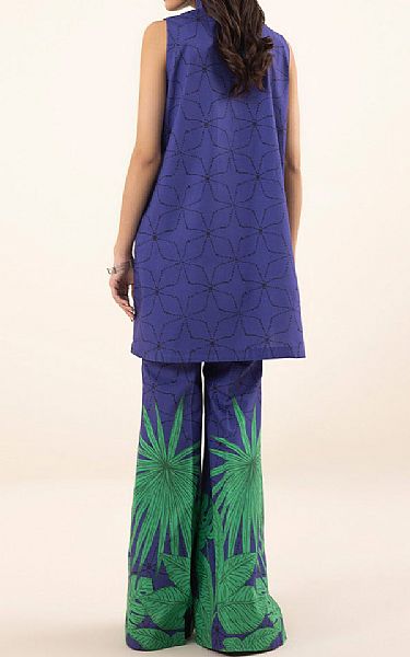 Sapphire Dark Slate Blue Cambric Suit (2 pcs) | Pakistani Winter Dresses- Image 2