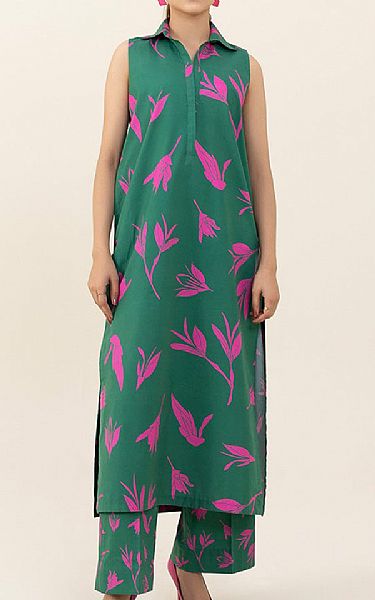 Sapphire Dark Spring Green Cambric Suit (2 pcs) | Pakistani Winter Dresses- Image 1