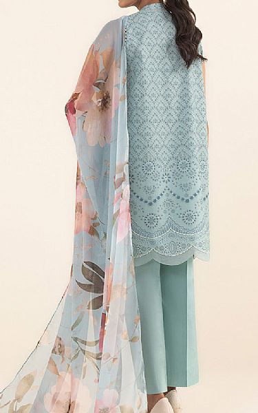 Sapphire Sky Blue Cambric Suit | Pakistani Winter Dresses- Image 2