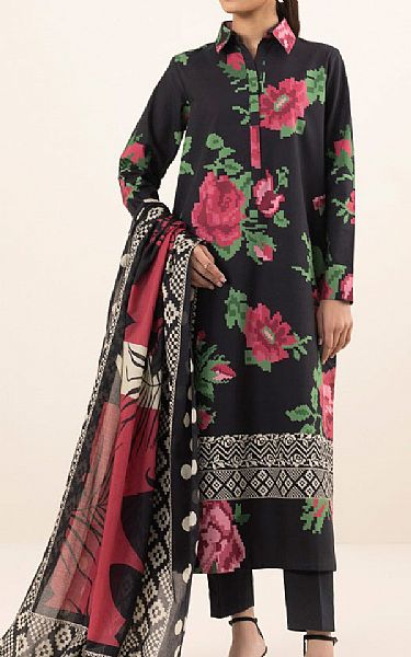 Sapphire Black Cambric Suit (2 pcs) | Pakistani Winter Dresses- Image 1