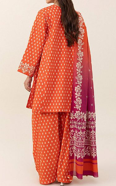 Sapphire Safety Orange Cambric Suit | Pakistani Winter Dresses- Image 2