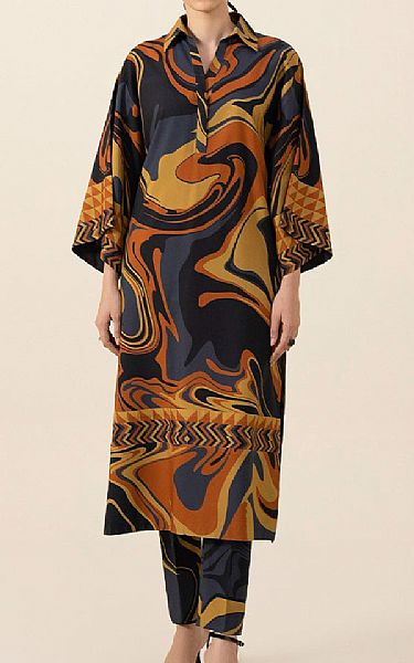 Sapphire Multi Linen Suit (2 pcs) | Pakistani Winter Dresses- Image 1