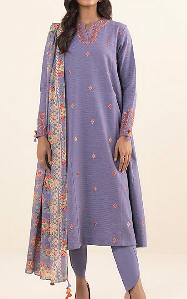 Sapphire Lavender Dobby Suit | Pakistani Winter Dresses- Image 1