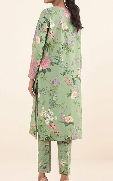 Sapphire Pistachio Green Cambric Suit (2 pcs) | Pakistani Winter Dresses- Image 2