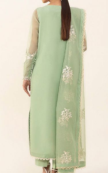 Sapphire Pistachio Green Organza Suit | Pakistani Embroidered Chiffon Dresses- Image 2