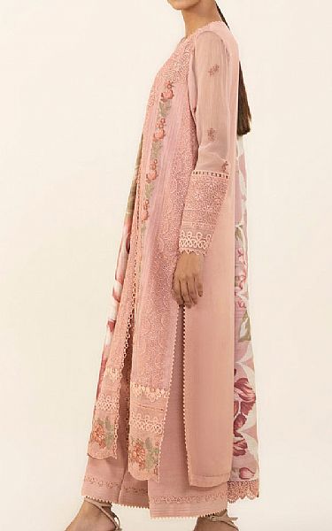 Sapphire Peach Pink Chiffon Suit | Pakistani Embroidered Chiffon Dresses- Image 2