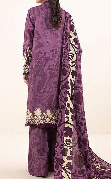 Sapphire Mauve Linen Suit | Pakistani Winter Dresses- Image 2
