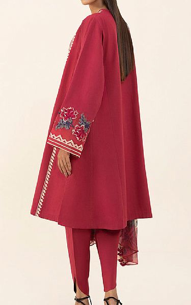 Sapphire Deep Carmine Cambric Suit | Pakistani Winter Dresses- Image 2