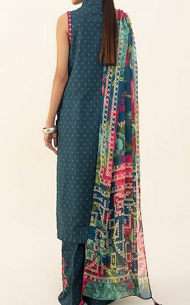 Sapphire Dark Teal Cambric Suit | Pakistani Winter Dresses- Image 2