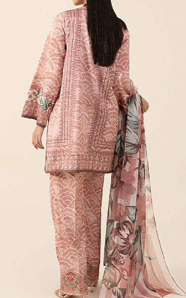 Sapphire Sea Pink Satin Suit | Pakistani Embroidered Chiffon Dresses- Image 2