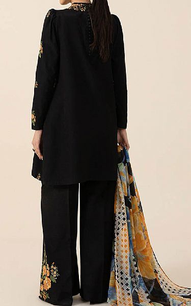 Sapphire Black Silk Suit | Pakistani Embroidered Chiffon Dresses- Image 2