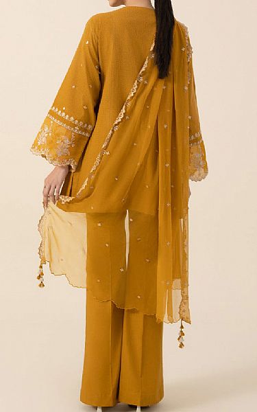 Sapphire Mustard Dobby Suit | Pakistani Winter Dresses- Image 2
