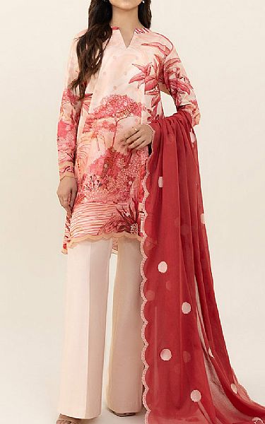 Sapphire Falu Red Cambric Suit (2 pcs) | Pakistani Winter Dresses- Image 1