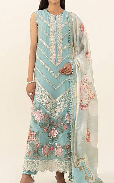 Sapphire Pale Aqua Chiffon Suit | Pakistani Embroidered Chiffon Dresses- Image 1