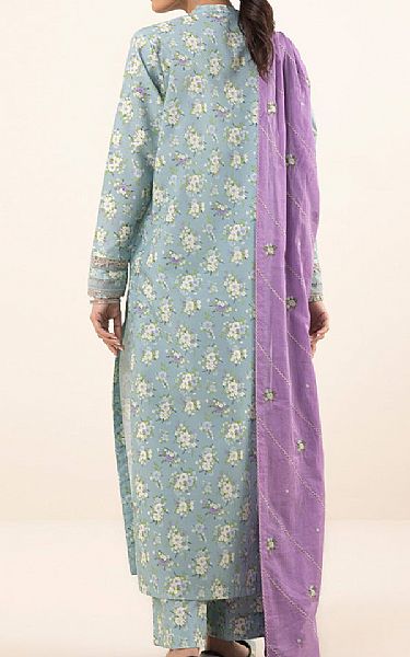 Sapphire Aqua Frost Cambric Suit | Pakistani Winter Dresses- Image 2
