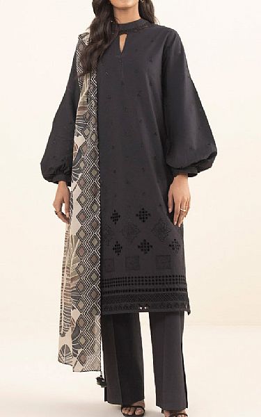 Sapphire Black Cambric Suit | Pakistani Winter Dresses- Image 1