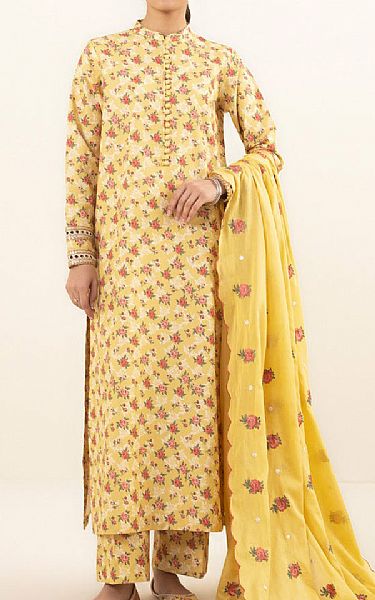 Sapphire Daisy Yellow Cambric Suit | Pakistani Winter Dresses- Image 1