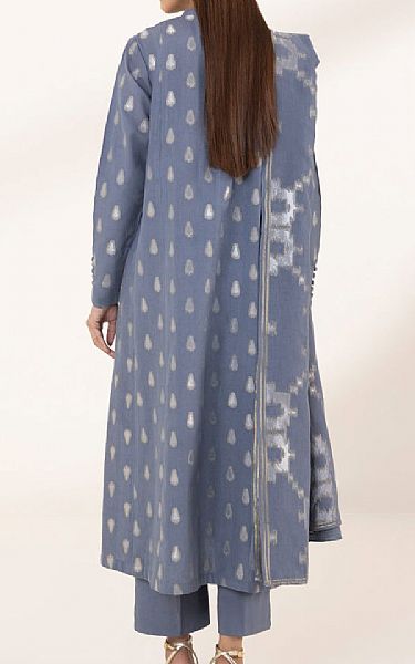 Sapphire Light Slate Grey Jacquard Suit | Pakistani Lawn Suits- Image 2