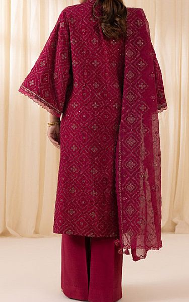 Sapphire Mulberry Raw Silk Suit | Pakistani Embroidered Chiffon Dresses USA- Image 2