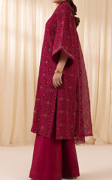 Sapphire Mulberry Raw Silk Suit | Pakistani Embroidered Chiffon Dresses USA- Image 3