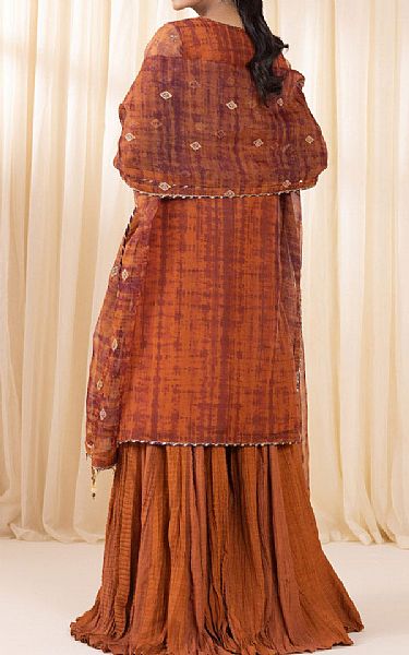 Sapphire Halloween Orange Organza Suit | Pakistani Embroidered Chiffon Dresses USA- Image 2