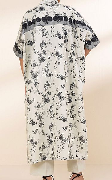 Sapphire Off White/Black Lawn Kurti | Pakistani Lawn Dress in USA- Image 2