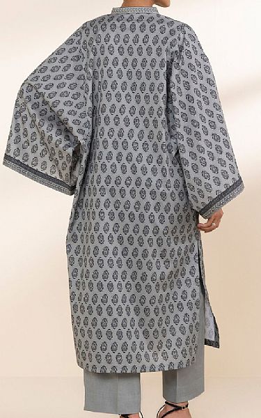 Sapphire Grey Lawn Kurti | Pakistani Lawn Dress in USA- Image 2