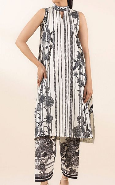 Sapphire Off White/Black Lawn Suit (2 pcs) | Pakistani Lawn Dress in USA- Image 1