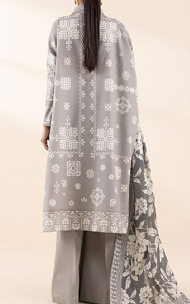 Sapphire Grey/Off White Lawn Suit | Pakistani Lawn Dress in USA- Image 2