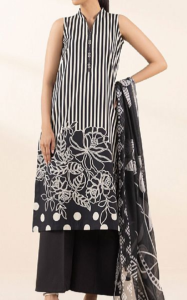 Sapphire Black/Off White Lawn Suit | Pakistani Lawn Dress in USA- Image 1