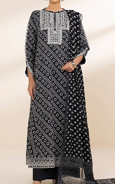 Sapphire Black/Off White Cotton Suit (2 pcs) | Pakistani Lawn Dress in USA- Image 1